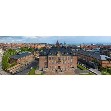 Lais Puzzle - Aarhus, Dänemark. Luftaufnahme der Stadt mit dem Aarhus Court, Panorama - 1.000 Teile