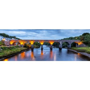Lais Puzzle - Das Newport-Viadukt in der Grafschaft Mayo in der Nähe von Westport, Irland bei Nacht, Panorama - 1.000 Teile