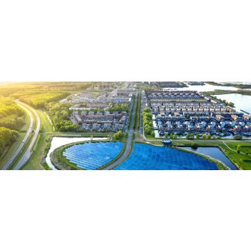 Lais Puzzle - Luftaufnahme eines modernen nachhaltigen Viertels in Almere, Niederlande, Panorama - 1.000 Teile