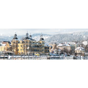 Lais Puzzle - Velden, Schloss am Wörthersee, Wintermärchen in Kärnten, Österreich, Panorama - 1.000 Teile