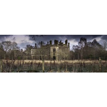 Lais Puzzle - Dunmore Park Haus, Airth, Falkirk, Schottland, Großbritannien. verlassene Burgruine, Panorama - 1.000 Teile