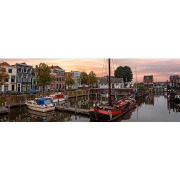 Lais Puzzle - Der Hafen im Stadtzentrum der mittelalterlichen Stadt Gorinchem in den Niederlanden, Panorama - 1.000 Teile