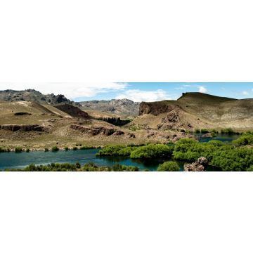 Lais Puzzle - Bewölkte Berglandschaft mit dem Fluss Limay in Neuquen, Patagonien, Argentinien, Panorama - 1.000 Teile