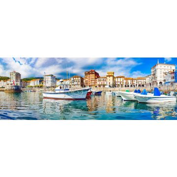 Lais Puzzle - Castro Urdiales, Kantabrien, Fischerdorf und Bootsanleger, Panorama - 1.000 Teile