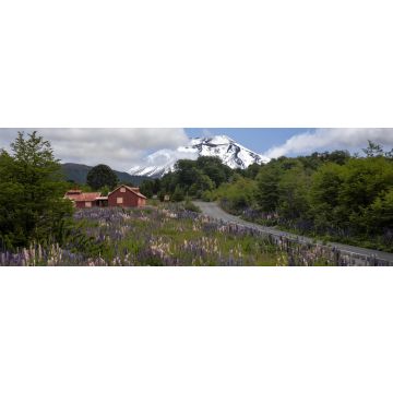 Lais Puzzle - Eintritt in das Corralco Ski Center im Malalcahuello National Reserve, Region Araucanía, Chile, Panorama - 1.000 Teile
