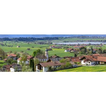 Lais Puzzle - Blick über Aidling zum Riegsee und ins Zugspitz-Massiv, Panorama - 1.000 Teile