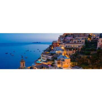Lais Puzzle - Positano, Amalfiküste, Kampanien, Sorrento, Italien. Blick auf die Stadt und das Meer in einem Sommer Sonnenuntergang, Panorama - 1.000 Teile