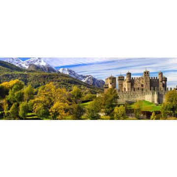 Lais Puzzle - Wunderschönes Castello di Fenis im Aostatal, umgeben von Alpenbergen, Panorama - 1.000 Teile
