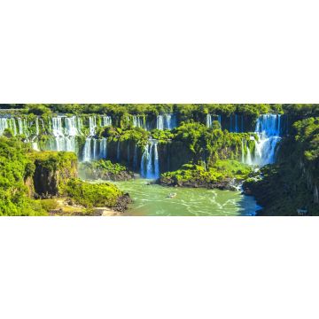 Lais Puzzle - Argentinien - Misiones - Iguazu-Wasserfälle - Der beeindruckende Panoramablick auf die argentinische Seite der Iguazu-Wasserfälle und die Bäche, die in den Parana-Fluss fließen, von der brasilianischen Seite aus, Panorama - 1.000 Teile