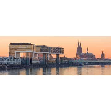 Lais Puzzle - Blick auf Kranhäuser und Dom bei Sonnenuntergang, Deutschland, Panorama - 1.000 Teile