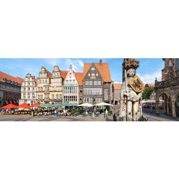 Lais Puzzle - Historischer Marktplatz in Bremen mit Roland Statue, Panorama - 1.000 Teile