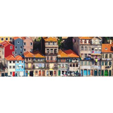 Lais Puzzle - Typische Häuser in Porto auf einer Klippe gelegen, Blick von Vila Nova de Gaia, Porto, Portugal, Panorama - 1.000 Teile
