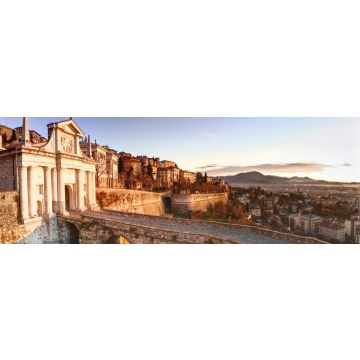 Lais Puzzle - Bergamo, Porta san Giacomo, alte Tür zur Oberstadt von Bergamo, Italien, Panorama - 1.000 Teile