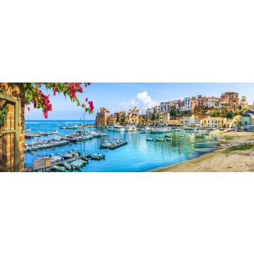 Lais Puzzle - Sizilianischer Hafen von Castellammare del Golfo, erstaunliches Küstendorf der Insel Sizilien, Provinz Trapani, Italien, Panorama - 1.000 Teile