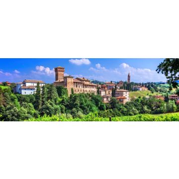 Lais Puzzle - Romantische Weinstraße mit mittelalterlichen Schlössern in Italien. Region Emilia Romagna, Dorf Levizzano, Panorama - 1.000 Teile