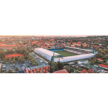 Lais Puzzle - Das Stadion von Aalborg bei Sonnenaufgang, Panorama - 1.000 Teile