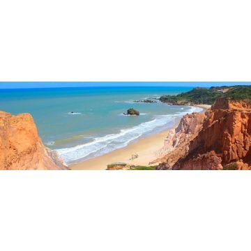 Lais Puzzle - Blick auf den Strand von Arapuca von der Spitze der Klippen. Conde, Paraíba, Brasilien, Panorama - 1.000 Teile