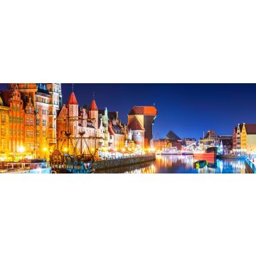 Lais Puzzle - Nachtansicht der Altstadt von Gdansk, Polen, Panorama - 1.000 Teile