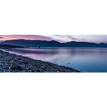 Lais Puzzle - Blaue Stunde in Greenore - kleine Stadt, Gemeinde und Tiefwasserhafen am Carlingford Lough in der Grafschaft Louth, Irland, Panorama - 1.000 Teile