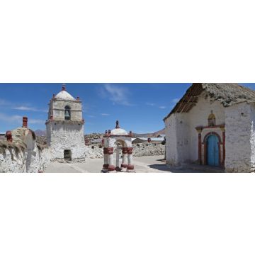 Lais Puzzle - Kirche von Parinacota, winziges Dorf der chilenischen Anden, Panorama - 1.000 Teile