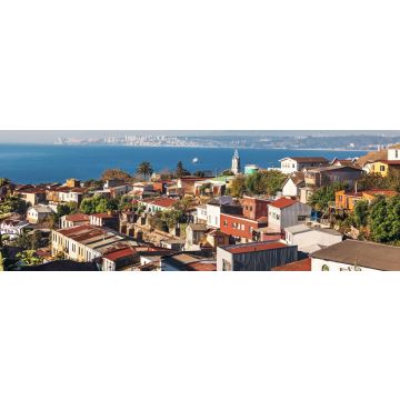 Lais Puzzle - Luftaufnahme von Valparaiso und Las Carmelitas Kirchturm vom Mirador Camogli Aussichtspunkt - Valparaiso, Chile, Panorama - 1.000 Teile