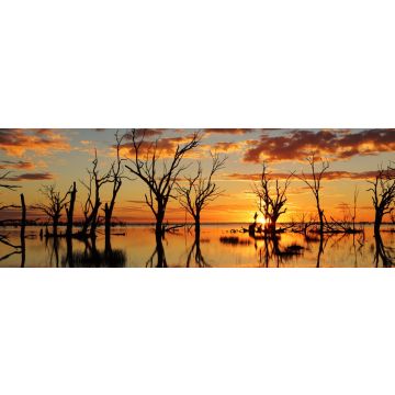 Lais Puzzle - Sonnenuntergang Reflexionen auf See Menindee Outback Australien, Panorama - 1.000 Teile