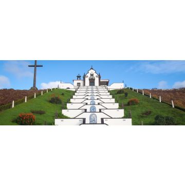 Lais Puzzle - Kapelle Unserer Lieben Frau vom Frieden (Ermida de Nossa Senhora da Paz) in Vila Franca do Campo, Azoren, Portugal, Panorama - 1.000 Teile