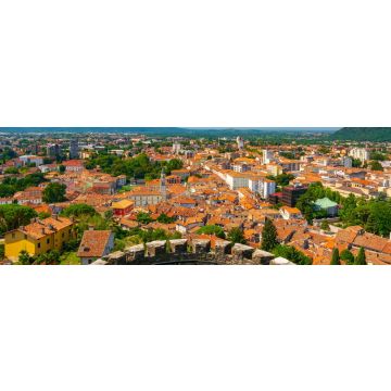 Lais Puzzle - Luftaufnahme des Stadtzentrums von Görz und der halbkreisförmigen Bastion der mittelalterlichen Burg, Friaul Julisch Venetien, Italien, Panorama - 1.000 Teile