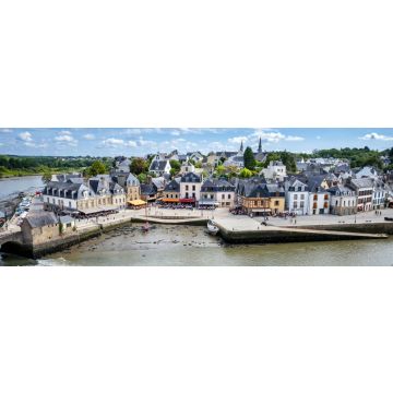 Lais Puzzle - Auray - Hafen von Saint-Goustan. Panoramablick auf den alten Stadtkern. Bretagne, Frankreich , Panorama - 1.000 Teile
