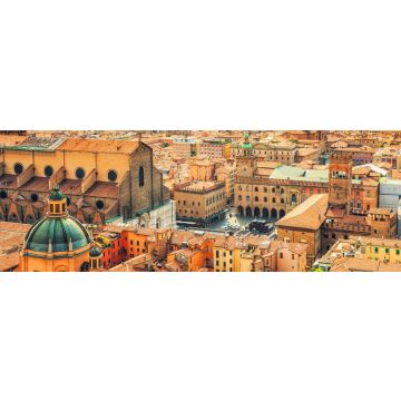 Lais Puzzle - Luftbild des Stadtbildes des Platzes Piazza Maggiore und der Kirche San Petronio in der Stadt Bologna, Panorama - 1.000 Teile