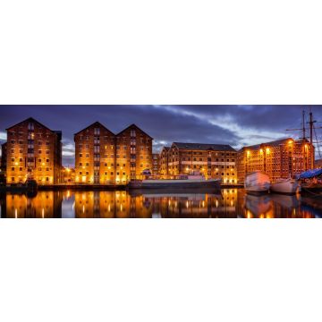 Lais Puzzle - Gloucester - Docks bei Nacht, Panorama - 1.000 Teile
