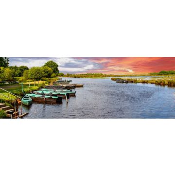 Lais Puzzle - Saint-André-des-eaux. Blick auf das Marais de la Brière. Loire-Atlantique. Pays de Loire, Frankreich, Panorama - 1.000 Teile
