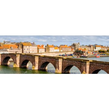 Lais Puzzle - Der Fluss Tweed und die alte Brücke von Berwick, Berwick-upon-Tweed, Northumberland, England, Panorama - 1.000 Teile