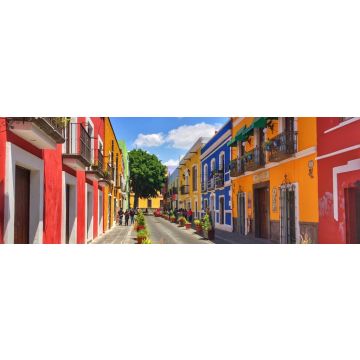 Lais Puzzle - Koloniale Straße in Puebla City, Mexiko, Panorama - 1.000 Teile
