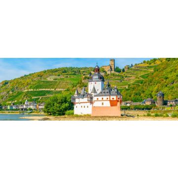 Lais Puzzle - Burg Pfalzgrafenstein, die früher als Zollkontrolle am Rhein bei Kaub, Deutschland, diente, Panorama - 1.000 Teile
