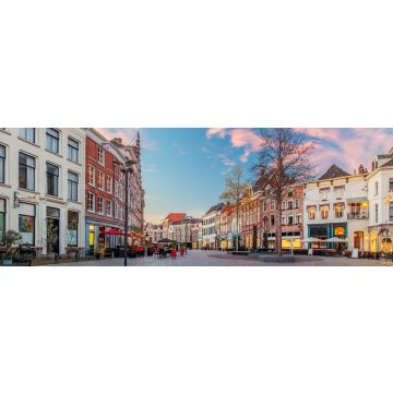 Lais Puzzle - Bars und Restaurants auf dem Houtmarkt in Zutphen, die Niederlande, Panorama - 1.000 Teile