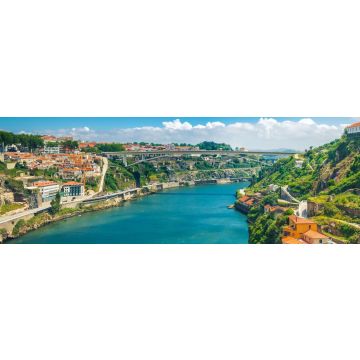 Lais Puzzle - Porto, Portugal: Infante D. Henriques-Brücke über den Fluss Duoro, die Vila Nova de Gaia und den Stadtteil Ribeira verbindet, Panorama - 1.000 Teile