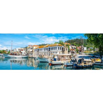 Lais Puzzle - Alter Hafen in Limenas, Hauptstadt und Haupthafen der Insel Thasos, Griechenland, Panorama - 1.000 Teile