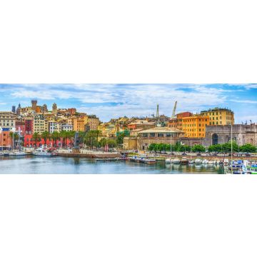 Lais Puzzle - Genua Hafen Meerblick mit Yachten, Panorama - 1.000 Teile