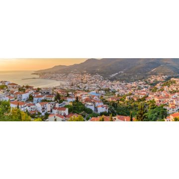Lais Puzzle - Blick auf Samos-Stadt bei Sonnenuntergang, Insel Samos, Griechenland, Panorama - 1.000 Teile