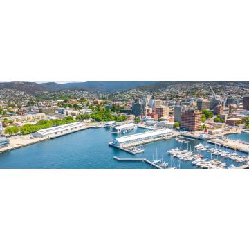Lais Puzzle - Eine Luftaufnahme des Constitution Dock in Hobart, Tasmanien, Australien an einem sonnigen Tag, Panorama - 1.000 Teile