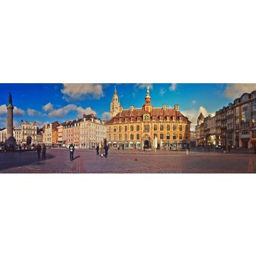Lais Puzzle - Grand Place von Lille, Panorama & Dämmerungsstimmung, Frankreich, Panorama - 1.000 Teile