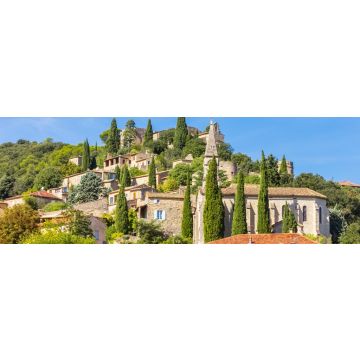 Lais Puzzle - Dorf perché de la Roque sur Cèze, Gard, Okzitanien, Frankreich, Panorama - 1.000 Teile
