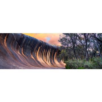 Lais Puzzle - Sonnenuntergang am Wave Rock in der Nähe der Stadt Hyden, im Südwesten von Western Australia, Australien, Panorama - 1.000 Teile