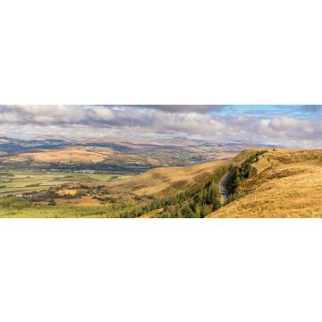 Lais Puzzle - Blick über die walisische Landschaft und die Wolken von der A4061 bei Aberdare in Rhondda Cynon Taf, Mid Glamorgan, Wales, UK, Panorama - 1.000 Teile
