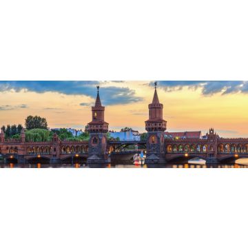 Lais Puzzle - Blick auf die Stadt Berlin an der Oberbaumbrücke und die Spree, Berlin, Deutschland, Panorama - 1.000 Teile