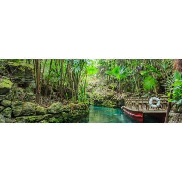 Lais Puzzle - Blauer Fluss in Xcaret, Mexiko, Panorama - 1.000 Teile