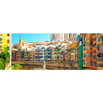 Lais Puzzle - Bunte Häuser am Fluss Onyar in Girona, Katalonien, Spanien, Panorama - 1.000 Teile