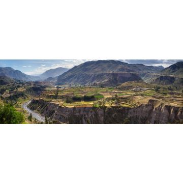Lais Puzzle - Blick auf Terrassenfelder und den Fluss Colca im Colca Canyon im Süden Perus, im Departement Arequipa, Panorama - 1.000 Teile
