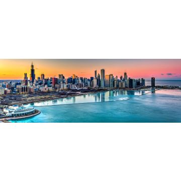 Lais Puzzle - Sonnenuntergang Chicago, Panorama - 1.000 Teile